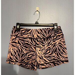 IAB MFG 3-Inch No-Ride High Energy Camel Animal‎ Print Women’s Workout Shorts LG